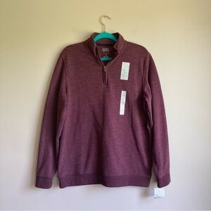 NWT Croft & Barrow Maroon 1/4 Zip Soft Sweatshirt M